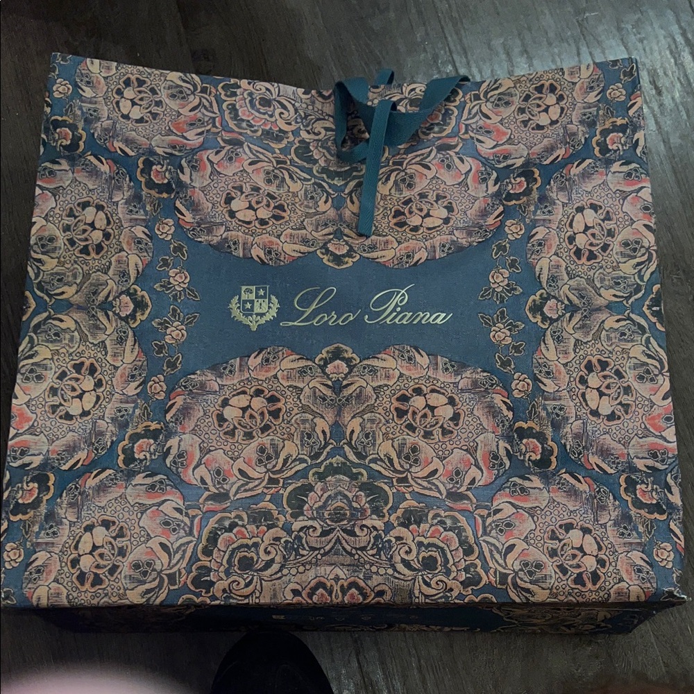 Loro Piana Floral Patterned Bag in Blue and Pink